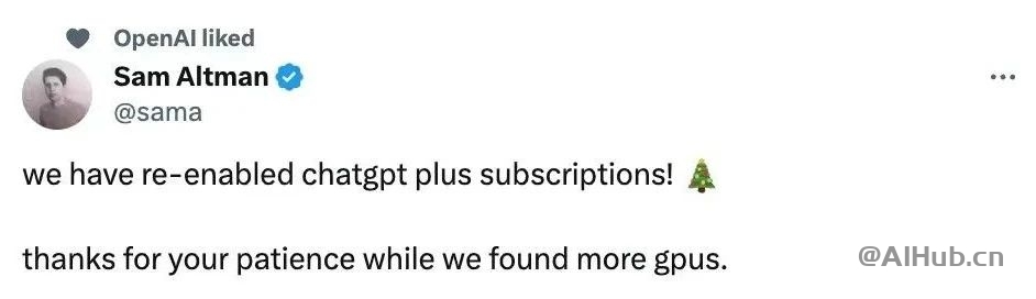 OpenAI 重新开放 ChatGPT Plus 新粉丝注册