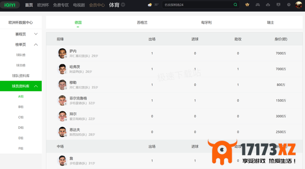 2024欧洲杯免费直播观看老湿介绍_各球队数据在哪查