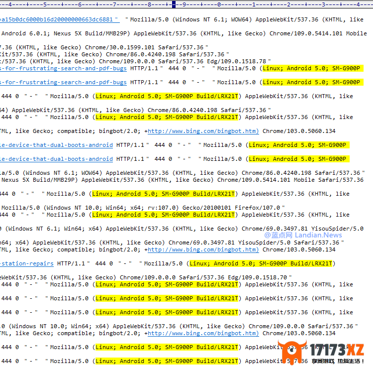 [Nginx]封禁SM_G900P恶意爬虫避免浪费服务器资源